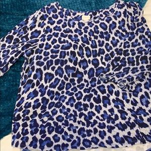 Chico’s blue leopard tee -size xl